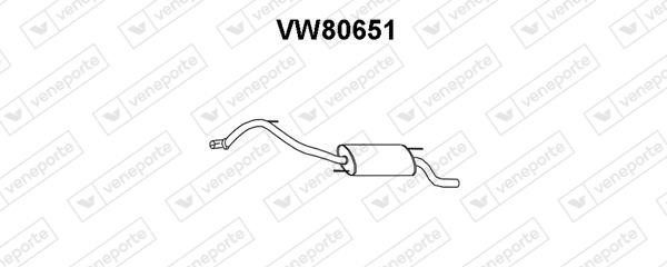 Veneporte VW80651 Глушитель, задняя часть VW80651: Отличная цена - Купить в Польше на 2407.PL!