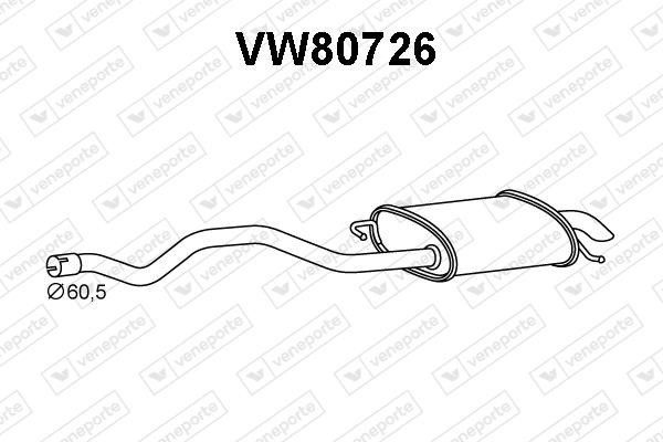 Veneporte VW80726 End Silencer VW80726: Buy near me in Poland at 2407.PL - Good price!