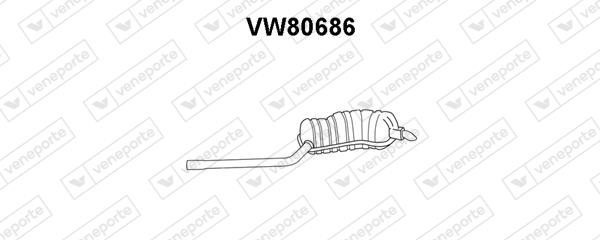 Veneporte VW80686 Глушник, задня частина VW80686: Приваблива ціна - Купити у Польщі на 2407.PL!