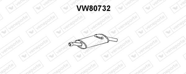 Veneporte VW80732 Глушитель, задняя часть VW80732: Отличная цена - Купить в Польше на 2407.PL!