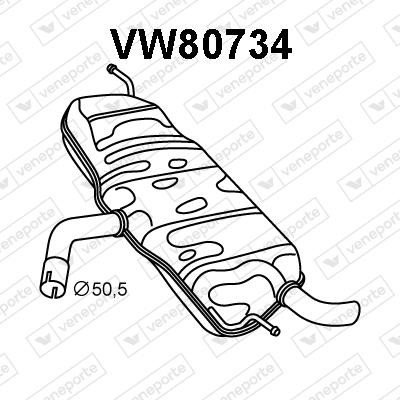 Veneporte VW80734 Амортизатор VW80734: Отличная цена - Купить в Польше на 2407.PL!