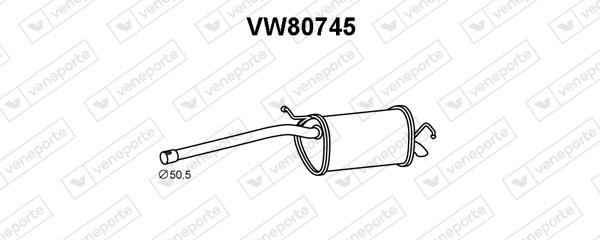 Veneporte VW80745 Глушитель, задняя часть VW80745: Отличная цена - Купить в Польше на 2407.PL!