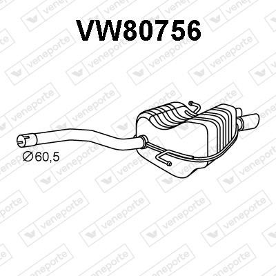 Veneporte VW80756 End Silencer VW80756: Buy near me in Poland at 2407.PL - Good price!