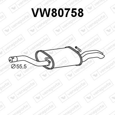 Veneporte VW80758 End Silencer VW80758: Buy near me in Poland at 2407.PL - Good price!