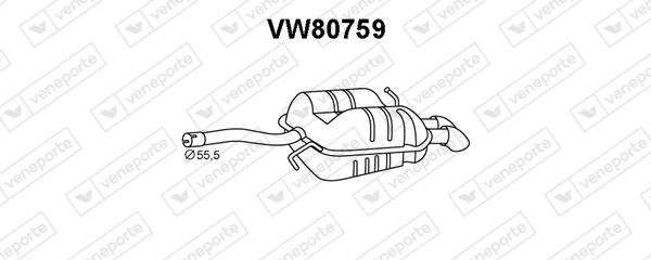 Veneporte VW80759 Глушник, задня частина VW80759: Приваблива ціна - Купити у Польщі на 2407.PL!