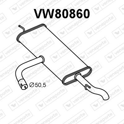 Veneporte VW80860 End Silencer VW80860: Buy near me in Poland at 2407.PL - Good price!