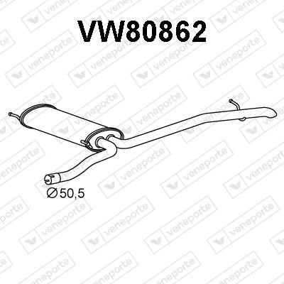 Veneporte VW80862 End Silencer VW80862: Buy near me in Poland at 2407.PL - Good price!
