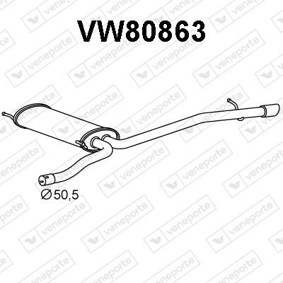 Veneporte VW80863 End Silencer VW80863: Buy near me in Poland at 2407.PL - Good price!