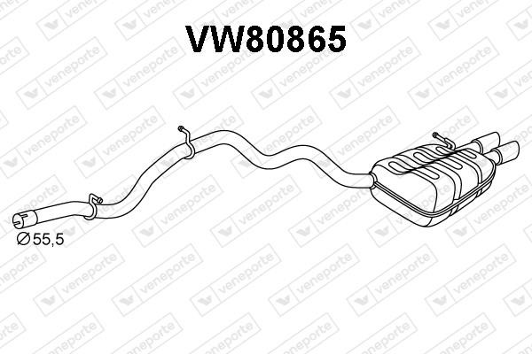 Veneporte VW80865 End Silencer VW80865: Buy near me in Poland at 2407.PL - Good price!