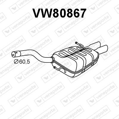 Veneporte VW80867 End Silencer VW80867: Buy near me in Poland at 2407.PL - Good price!