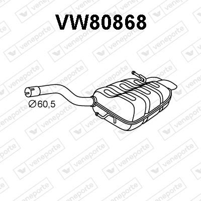 Veneporte VW80868 Tłumik, część tylna VW80868: Dobra cena w Polsce na 2407.PL - Kup Teraz!