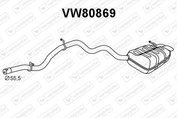 Veneporte VW80869 End Silencer VW80869: Buy near me in Poland at 2407.PL - Good price!