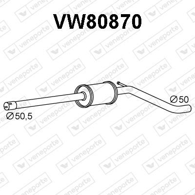 Veneporte VW80870 Предглушитель выхлопных газов VW80870: Отличная цена - Купить в Польше на 2407.PL!