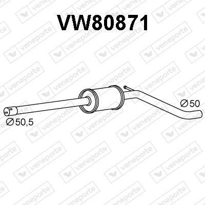 Veneporte VW80871 Резонатор VW80871: Отличная цена - Купить в Польше на 2407.PL!