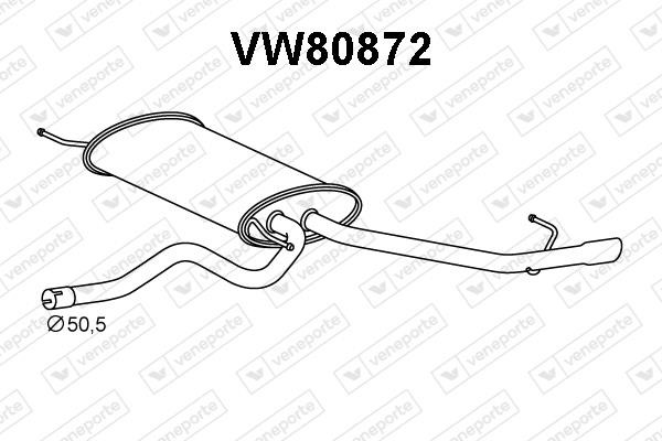 Veneporte VW80872 End Silencer VW80872: Buy near me in Poland at 2407.PL - Good price!