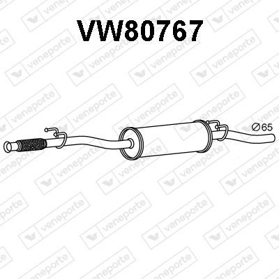 Veneporte VW80767 Глушник, середня частина VW80767: Приваблива ціна - Купити у Польщі на 2407.PL!