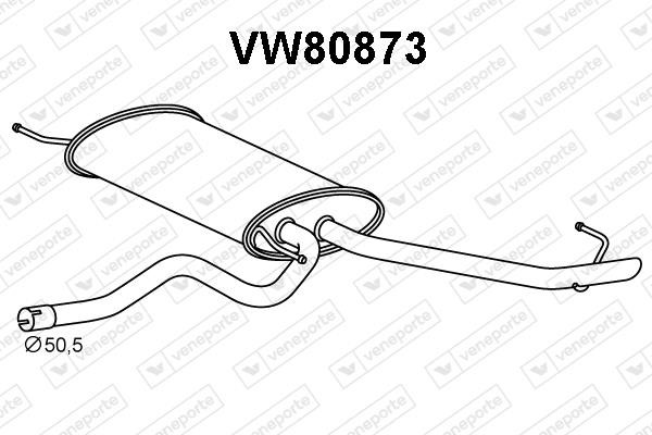 Veneporte VW80873 End Silencer VW80873: Buy near me in Poland at 2407.PL - Good price!