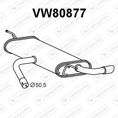 Veneporte VW80877 End Silencer VW80877: Buy near me in Poland at 2407.PL - Good price!