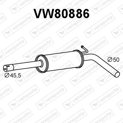 Veneporte VW80886 Front Silencer VW80886: Buy near me in Poland at 2407.PL - Good price!