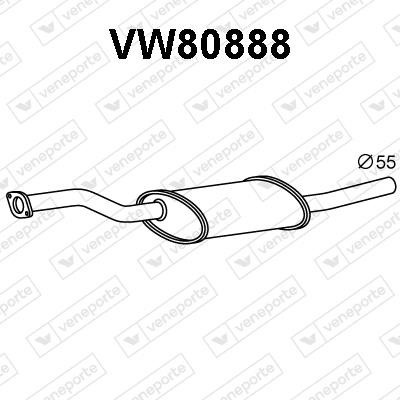 Veneporte VW80888 Front Silencer VW80888: Buy near me in Poland at 2407.PL - Good price!