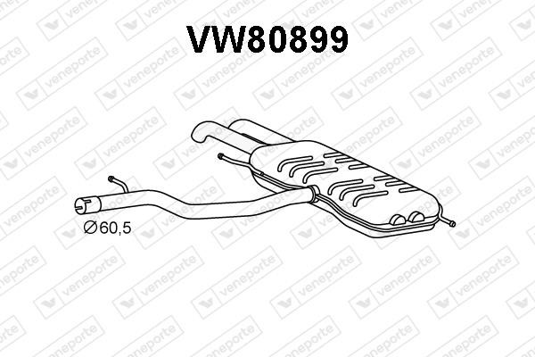 Veneporte VW80899 Глушитель, задняя часть VW80899: Отличная цена - Купить в Польше на 2407.PL!