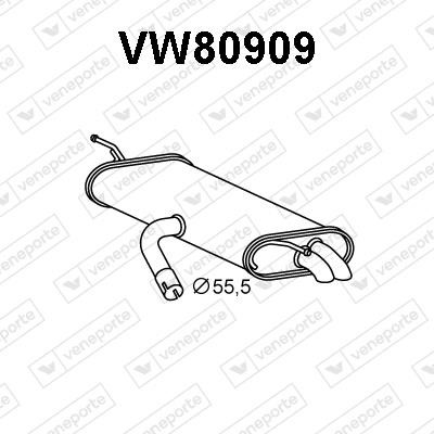 Veneporte VW80909 End Silencer VW80909: Buy near me in Poland at 2407.PL - Good price!