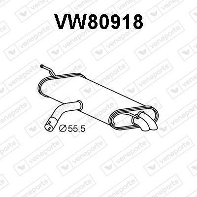 Veneporte VW80918 Tłumik, część tylna VW80918: Atrakcyjna cena w Polsce na 2407.PL - Zamów teraz!