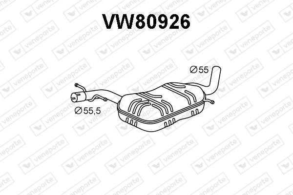 Veneporte VW80926 Tłumik przedni VW80926: Dobra cena w Polsce na 2407.PL - Kup Teraz!