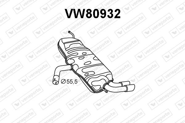 Veneporte VW80932 Глушник, задня частина VW80932: Приваблива ціна - Купити у Польщі на 2407.PL!