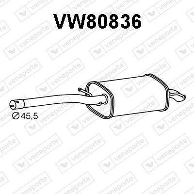 Veneporte VW80836 Tłumik, część tylna VW80836: Atrakcyjna cena w Polsce na 2407.PL - Zamów teraz!