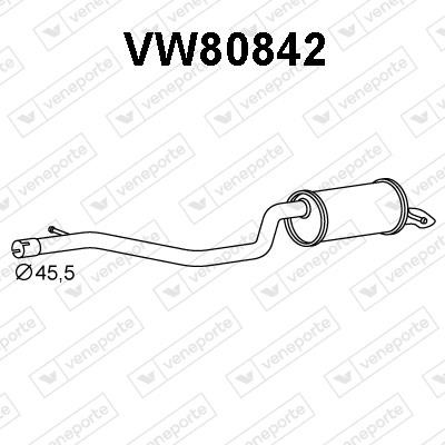 Veneporte VW80842 End Silencer VW80842: Buy near me in Poland at 2407.PL - Good price!
