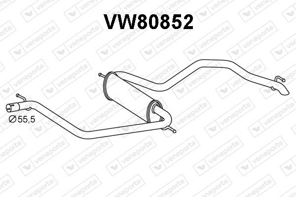 Veneporte VW80852 Глушитель, задняя часть VW80852: Отличная цена - Купить в Польше на 2407.PL!