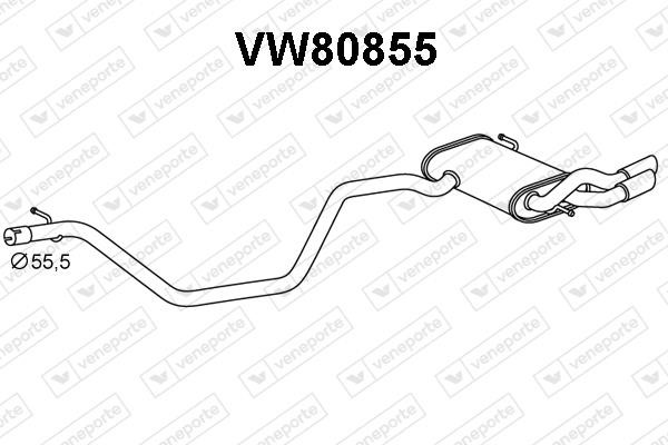 Veneporte VW80855 Глушник, задня частина VW80855: Приваблива ціна - Купити у Польщі на 2407.PL!