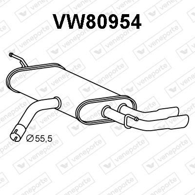 Veneporte VW80954 End Silencer VW80954: Buy near me in Poland at 2407.PL - Good price!