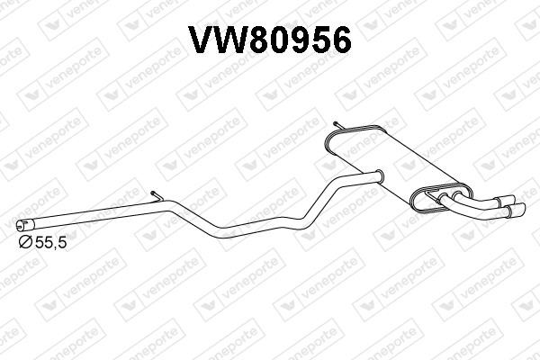 Veneporte VW80956 End Silencer VW80956: Buy near me in Poland at 2407.PL - Good price!
