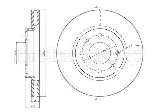 Cifam 800-1579C Front brake disc ventilated 8001579C: Buy near me in Poland at 2407.PL - Good price!