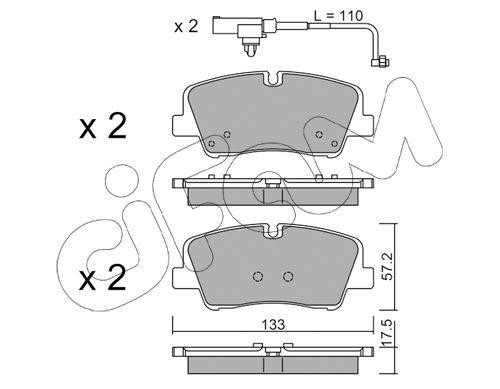 Cifam 822-1095-1 Brake Pad Set, disc brake 82210951: Buy near me in Poland at 2407.PL - Good price!