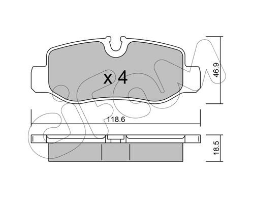 Cifam 82210230 Тормозные колодки дисковые, комплект 82210230: Отличная цена - Купить в Польше на 2407.PL!