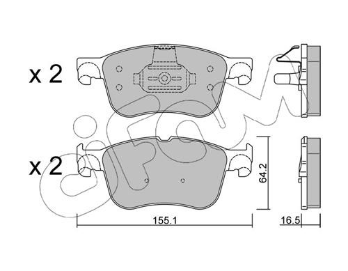 Cifam 822-1205-1 Brake Pad Set, disc brake 82212051: Buy near me in Poland at 2407.PL - Good price!