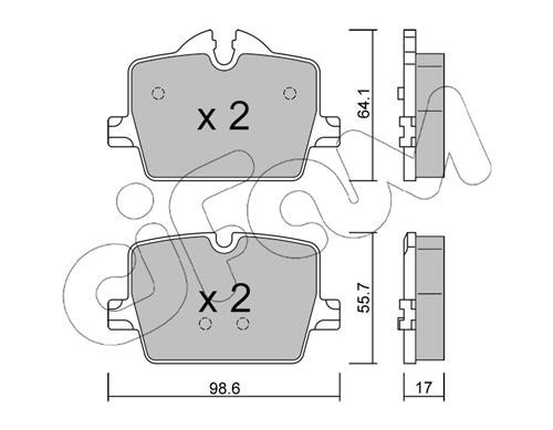 Cifam 822-1265-0 Brake Pad Set, disc brake 82212650: Buy near me in Poland at 2407.PL - Good price!