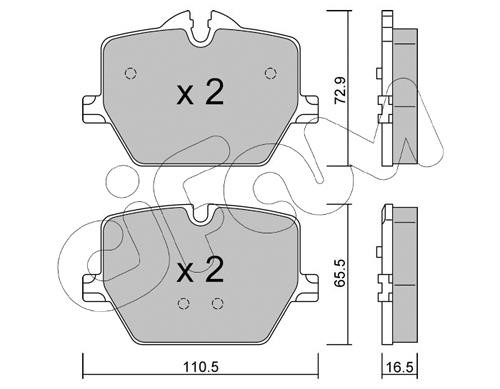Cifam 822-1266-0 Brake Pad Set, disc brake 82212660: Buy near me in Poland at 2407.PL - Good price!