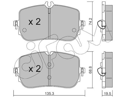 Cifam 822-1268-0 Brake Pad Set, disc brake 82212680: Buy near me in Poland at 2407.PL - Good price!