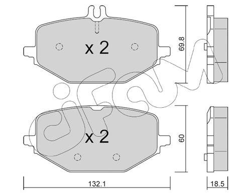 Cifam 822-1274-0 Brake Pad Set, disc brake 82212740: Buy near me in Poland at 2407.PL - Good price!