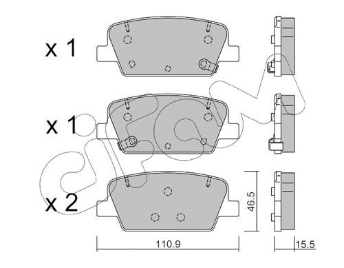 Cifam 822-1283-0 Brake Pad Set, disc brake 82212830: Buy near me in Poland at 2407.PL - Good price!