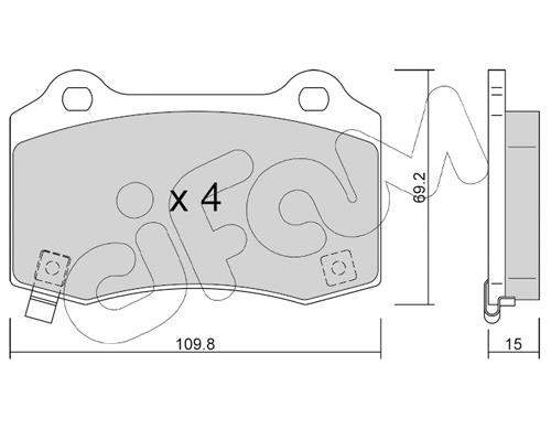 Cifam 822-251-6 Brake Pad Set, disc brake 8222516: Buy near me in Poland at 2407.PL - Good price!