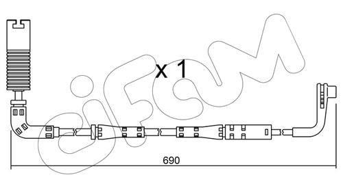 Cifam SU157 Warning contact, brake pad wear SU157: Buy near me in Poland at 2407.PL - Good price!