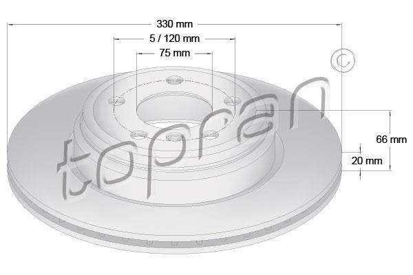 Topran 503 018 Тормозной диск задний вентилируемый 503018: Отличная цена - Купить в Польше на 2407.PL!