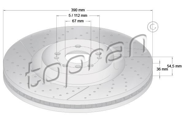 Topran 409 322 Тормозной диск передний вентилируемый 409322: Отличная цена - Купить в Польше на 2407.PL!