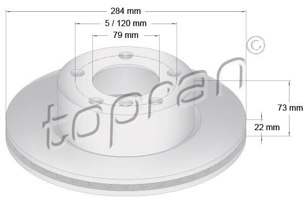 Topran 501 900 Front brake disc ventilated 501900: Buy near me in Poland at 2407.PL - Good price!