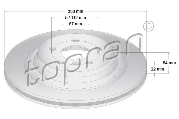 Topran 409 484 Тормозной диск задний вентилируемый 409484: Отличная цена - Купить в Польше на 2407.PL!